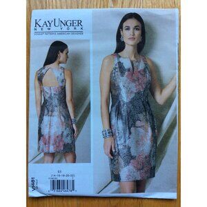 Misses Cocktail Dress Pattern Kay Unger Vogue American Designer 1481 Sz 14 - 22